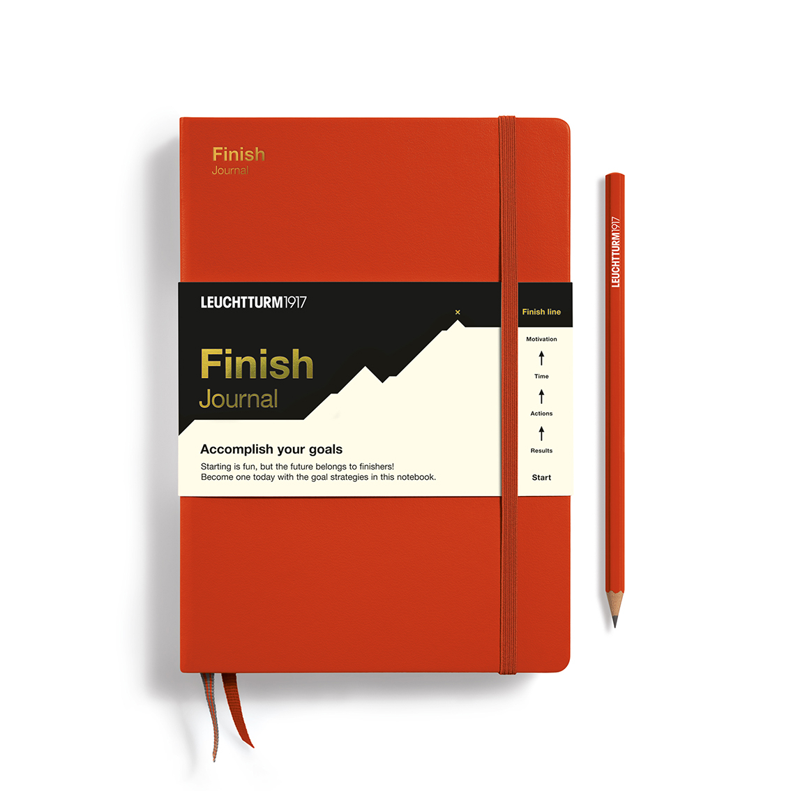 Finish Journal Medium (A5), Fox Red, Inglés