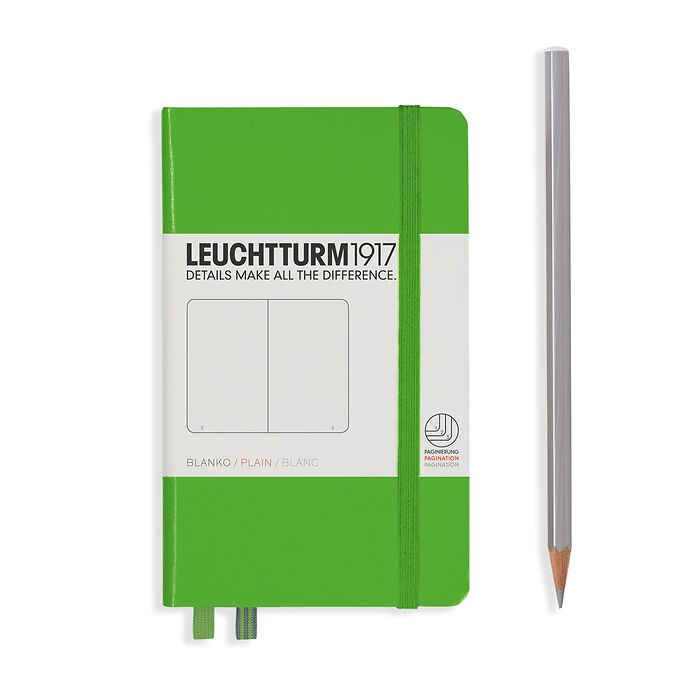 Libreta Pocket (A6), Tapa dura, 187 Páginas numeradas, Fresh Green, Liso