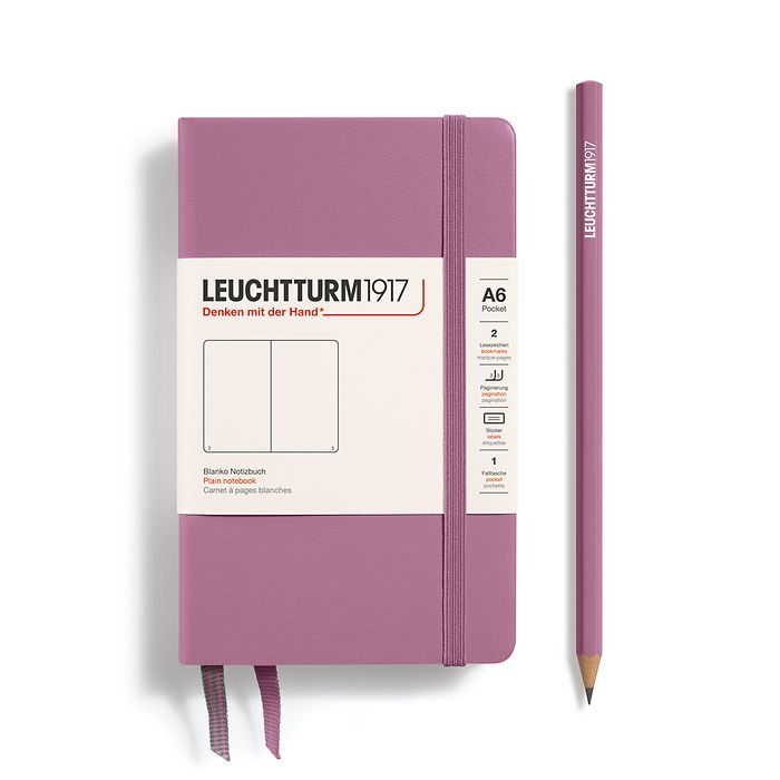 Libreta Pocket (A6), Tapa dura, 187 Páginas numeradas, Dusty Rose, Liso